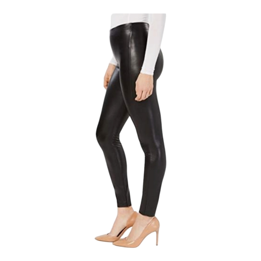 Guess Kaliann [XL] Black Faux Leather Stretch Leggings - Picture 3 of 4